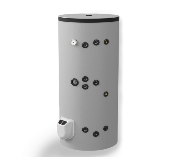 Boiler termoelectric Eldom, 300 L, cu doua serpentine si rezistenta electrica, pe pardoseala, 9000 W
