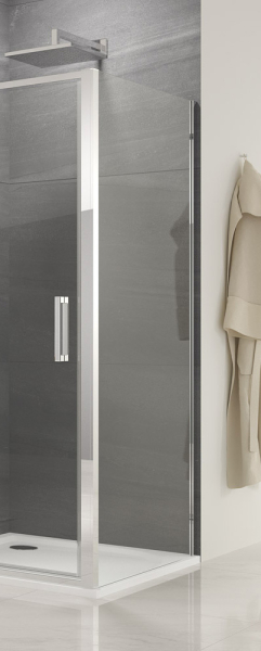 Perete lateral fix SanSwiss Ocelia 70 x 190 cm, sticla transparenta, profil slefuit lucios, OCEF0705007
