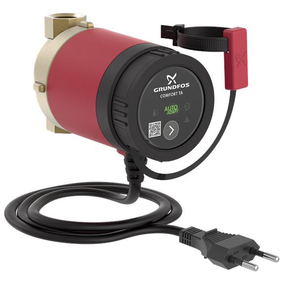 Pompa de circulatie Grundfos Confort 15-14 BA PM, pentru apa calda menajera, H max. 1.2 m, Q max. 0.41 mc/h, PN 10, 230V