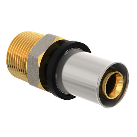 Racord presare FAZ4C34M26A000E0 Purmo Cleverfit, pentru sisteme de incalzire, alama, filet exterior, D 26.3 mm x 3/4"