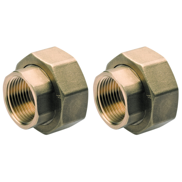 Racord semiolandez Ferro SG18, pentru pompa de circulatie, alama, set 2 buc, 1 1/2" x 1"