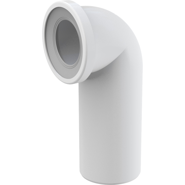 Racord WC rigid, Alcadrain, cot la 90 grade, D - 110, 225 mm lungime
