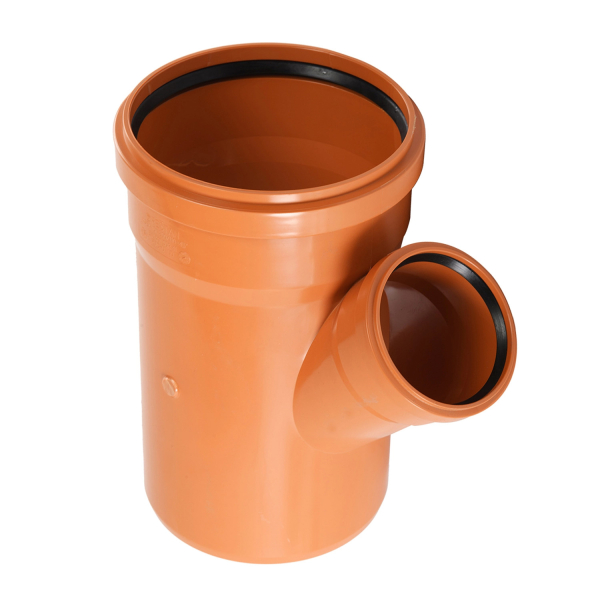 Ramificatie PVC cu inel, D 200 x 110 mm, 45 grade