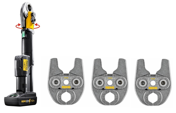 Presa sertizare Rems Mini-Press, cu acumulator si bacuri

