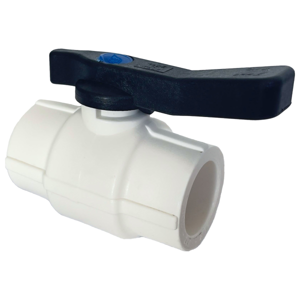 Robinet de trecere cu bila Plastica Alfa, PPR alb, DN 32

