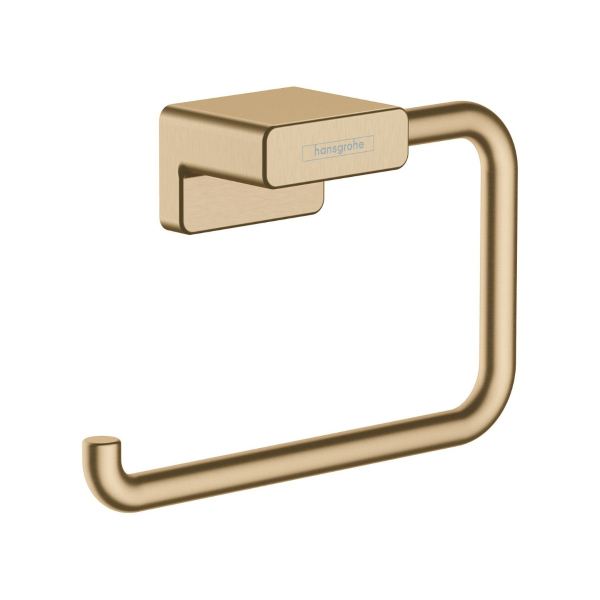 Suport pentru hartie igienica, Hansgrohe AddStoris 41771140, finisaj bronz periat, fara clapeta