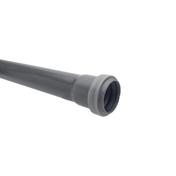 Teava PVC pentru scurgere canalizare interioara, cu inel, 40 x 1.8 mm, 1 m, gri
