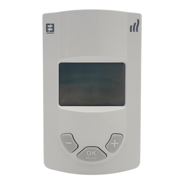 Termostat pentru incalzire in pardoseala Purmo TempCo Digital E3, wireless, IP20, afisaj digital, 2 x AAA, alb
