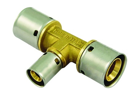 Teu presare redus PeX Tiemme, alama, D 20.2 x 16.2 x 16.2 mm