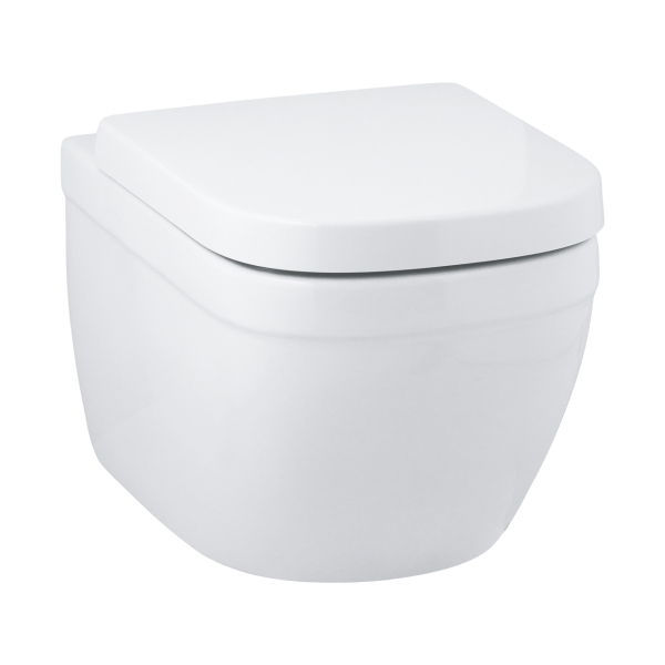 Vas WC suspendat Grohe Euro Ceramic 39328000, alb, evacuare orizontala, capac WC inclus
